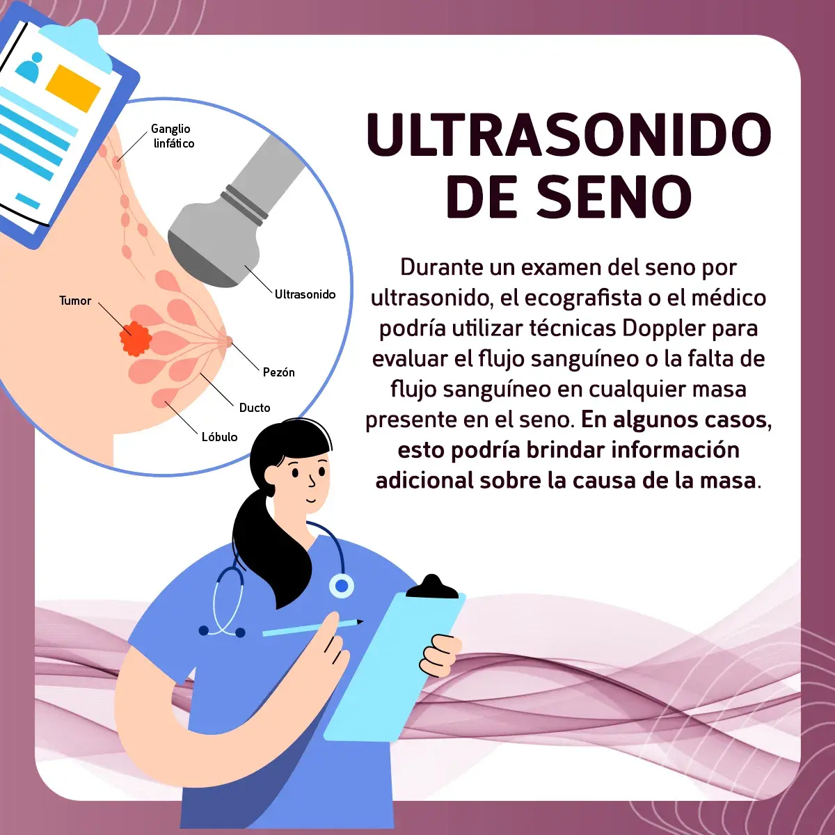 El ultrasonido de seno detecta el tumor en los senos